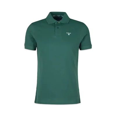 Barbour Tartan Switching Short Sleeve Polo Shirt "Olive"