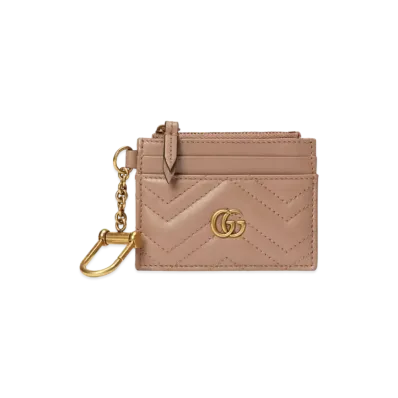 GUCCI GG Marmont Wallet With Chain "Dusty Pink"