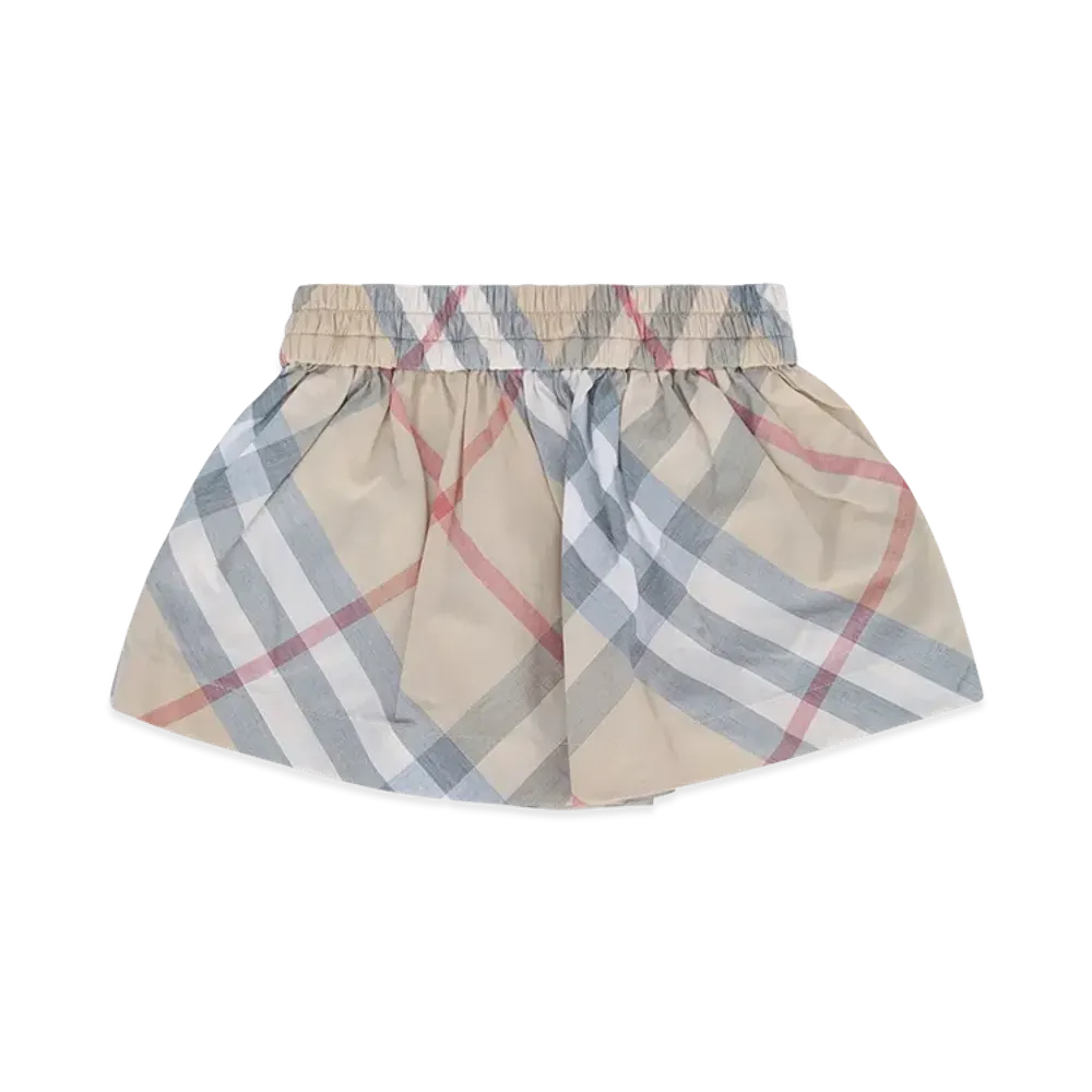 Burberry Kids LG4 Marcy B Check Shorts "Beige"