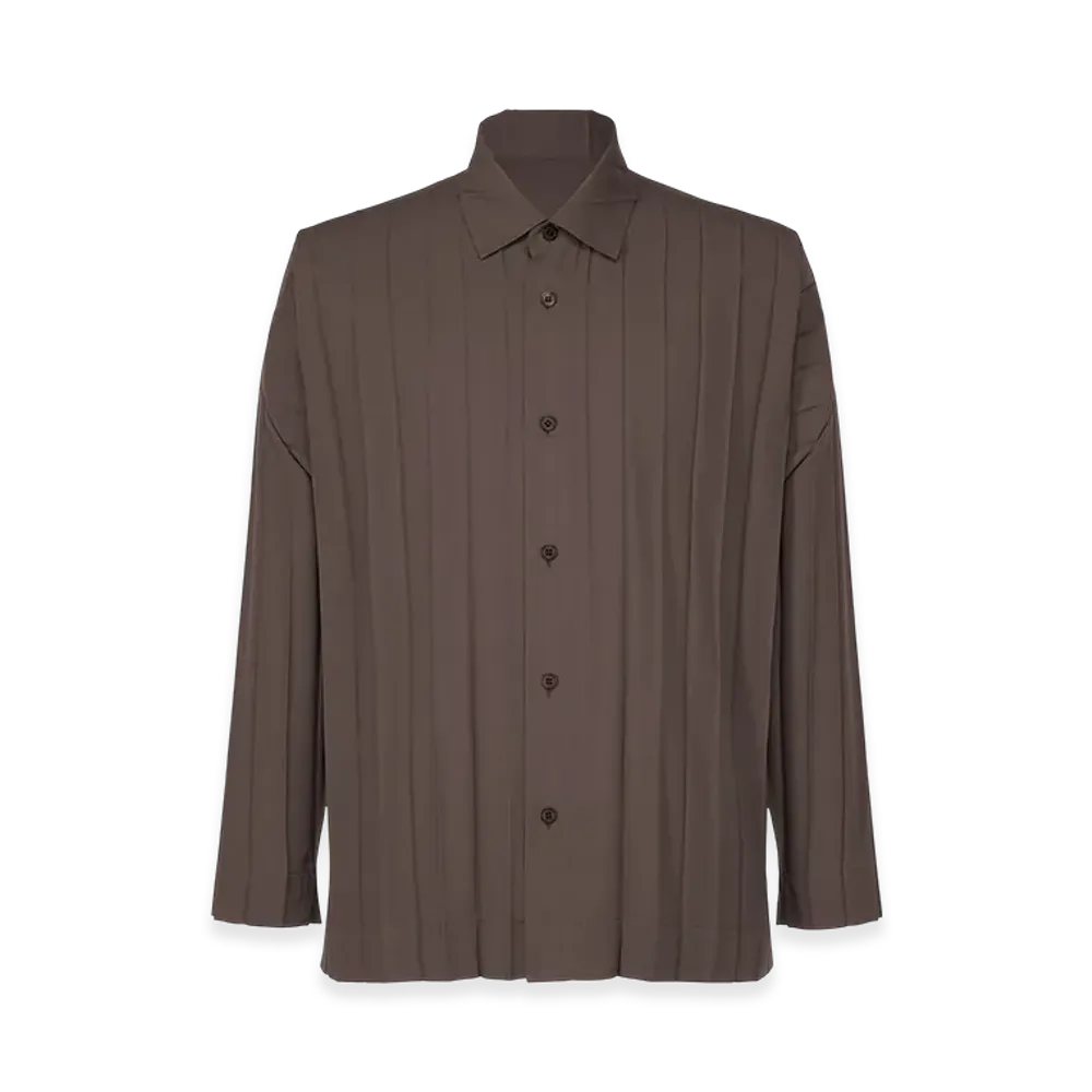 HOMME PLISSE ISSEY MIYAKE Edge Shirt "Dark Brown"