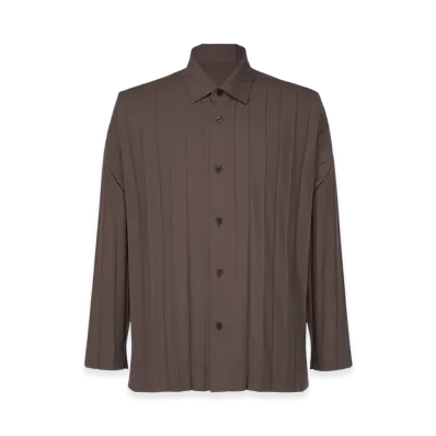 HOMME PLISSE ISSEY MIYAKE Edge Shirt "Dark Brown"