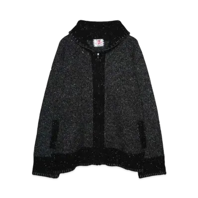 SON OF THE CHEESE 27 COWICHAN SWEATER "BLACK"