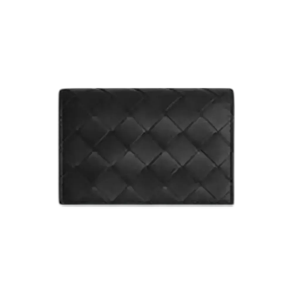 Bottega Veneta Intrecciato Business Card Case "Black"