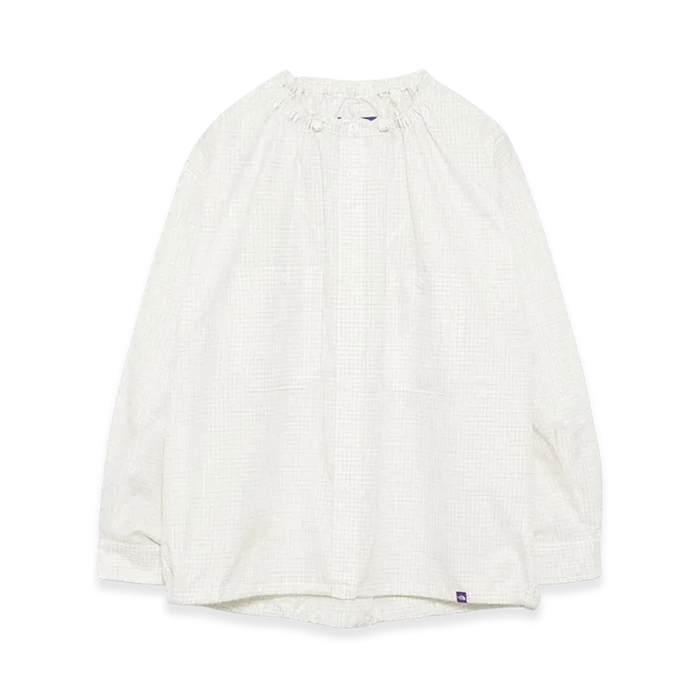 The North Face Purple Label Graph Check Field Shirred Shirt "Stone"