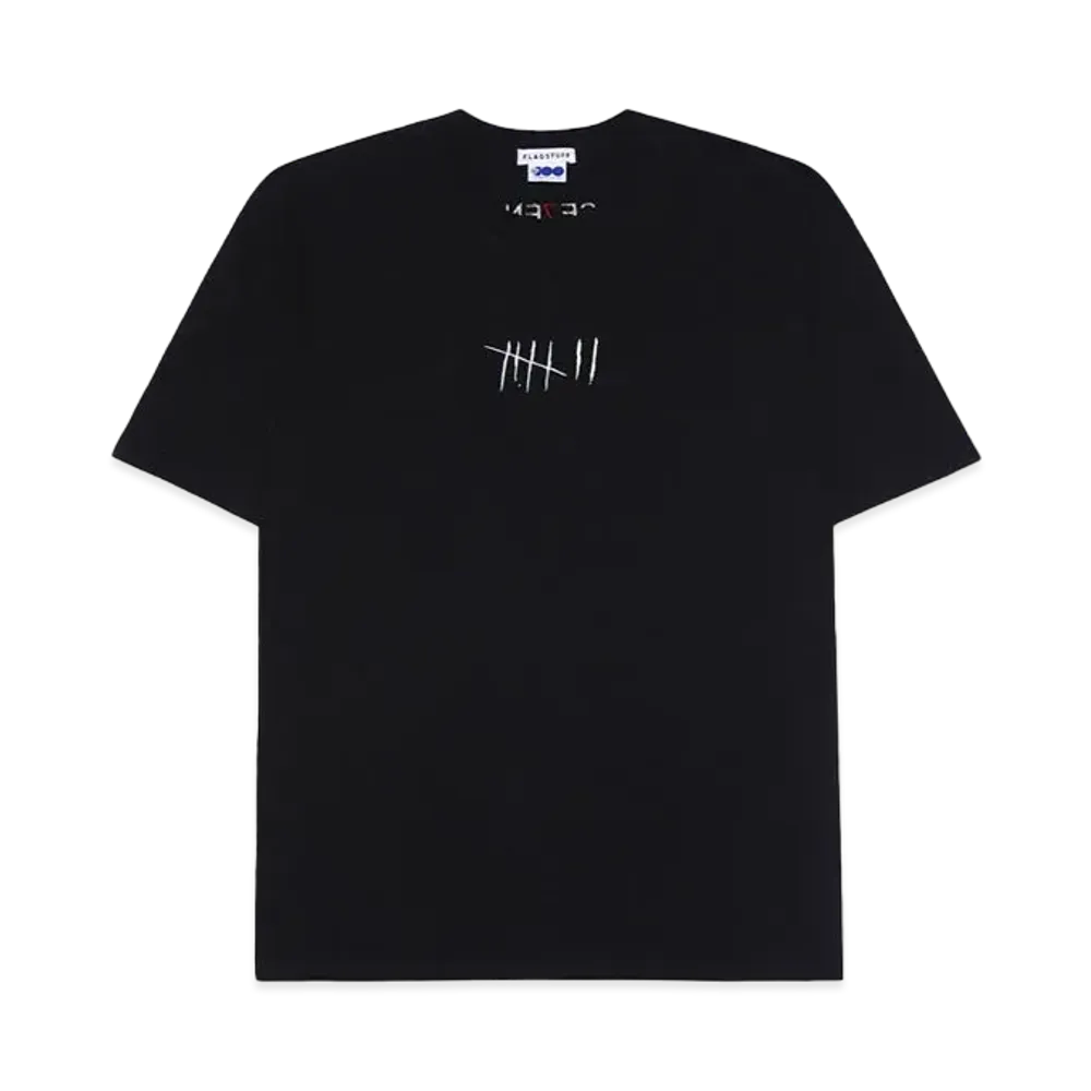 SE7EN x F-LAGSTUF-F EMBROIDERY Tee "BLACK"