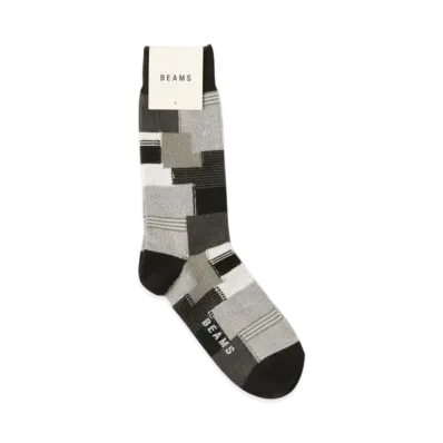 BEAMS Patchwork Socks "Black"