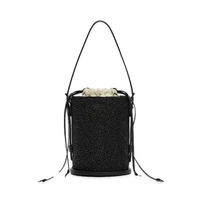 Max Mara Bucket Crochet Bucket Bag "Black"