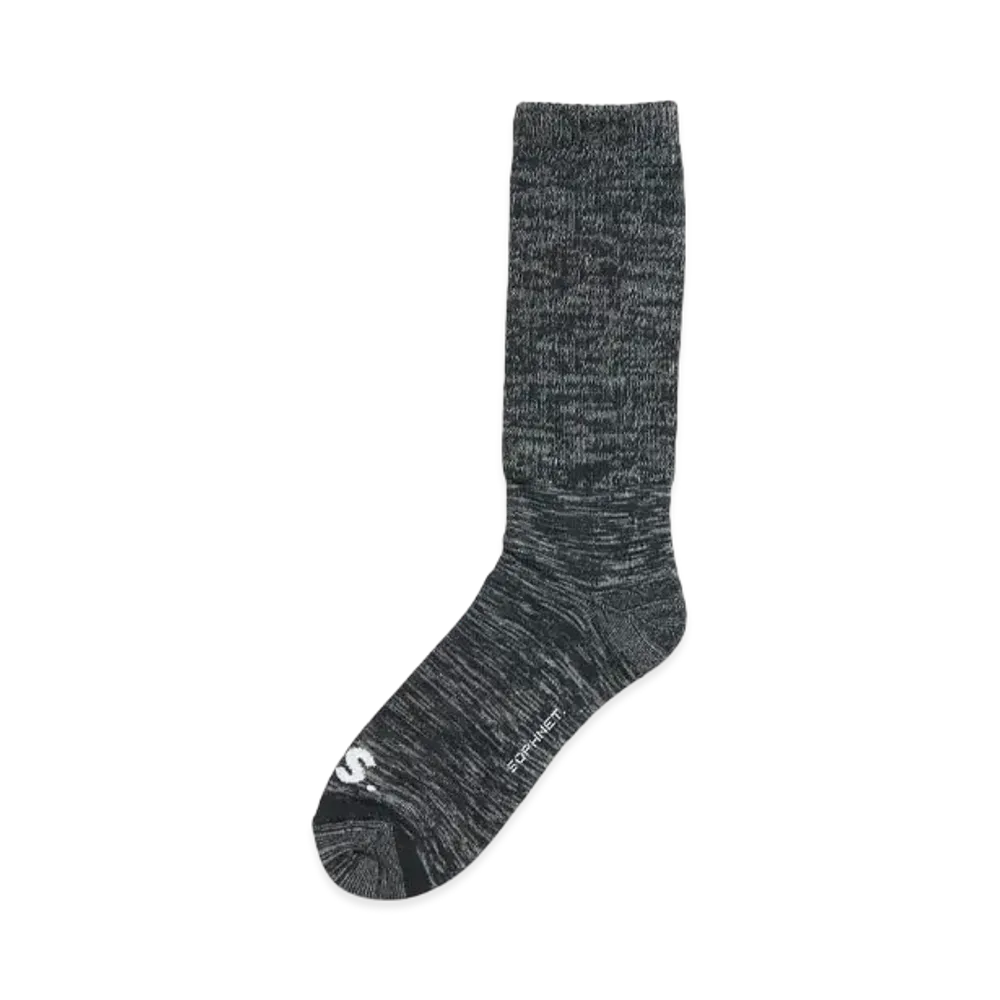 SOPHNET. Binchotan Ribbed Socks "Black"