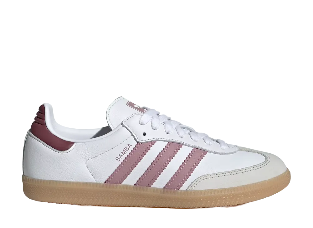 adidas Samba OG "Cloud White/Magic Mauve/Burgundy"