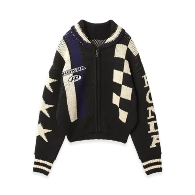atmos pink x HONDA Zip Up Knit Blouson "Black"