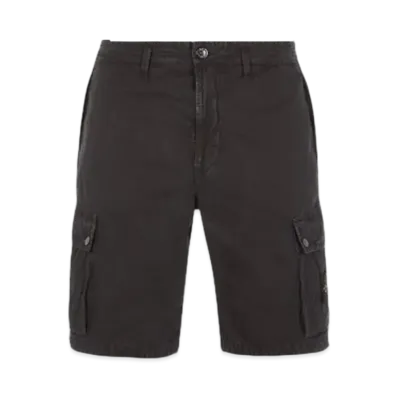 Stone Island L14WA Old Treatment Loose Fit Bermuda Shorts - 24SS "Black"