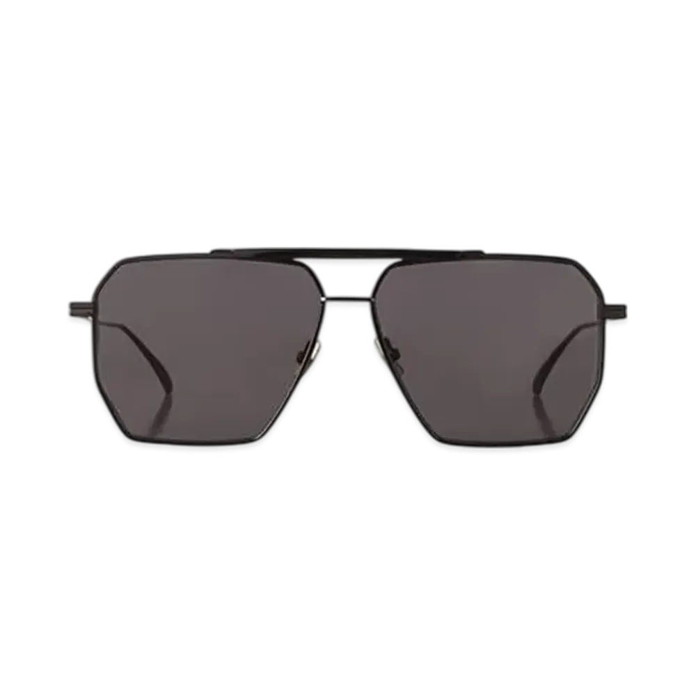 Bottega Veneta Classic Aviator Sunglasses "Black/Gray"