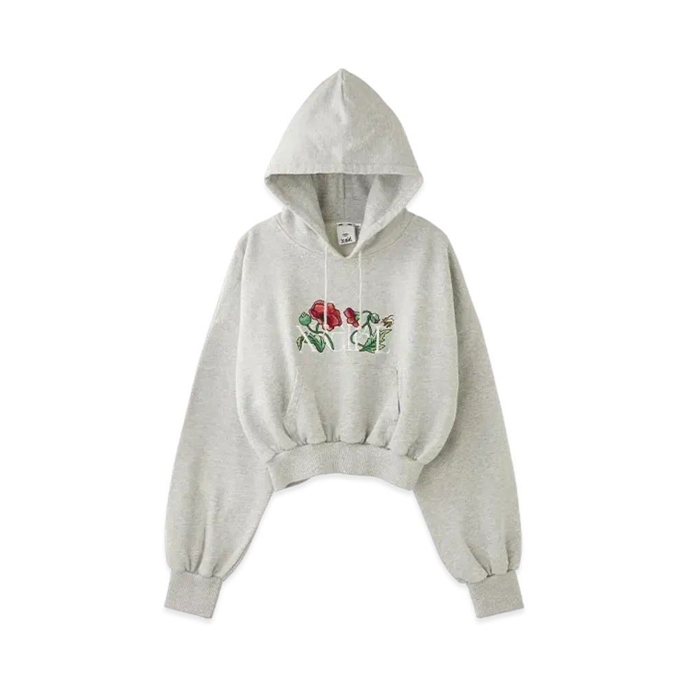 X-Girl Embroidered Poppy Compact Sweat Hoodie "Ash"
