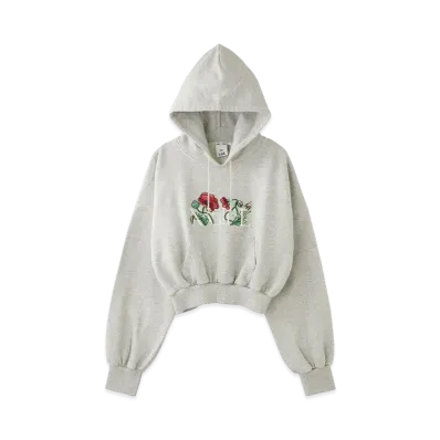 X-Girl Embroidered Poppy Compact Sweat Hoodie "Ash"