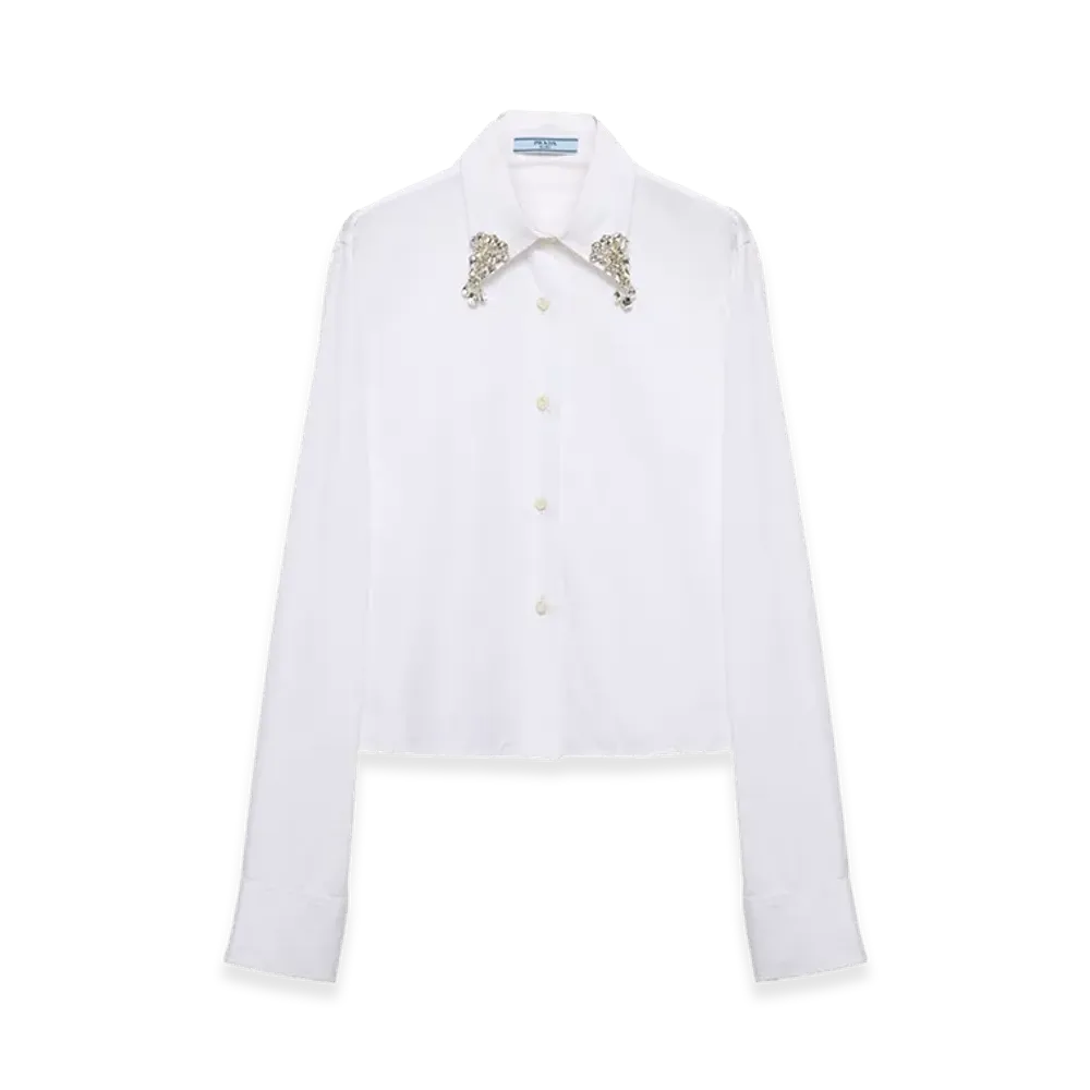 PRADA Women's Crystal Shirt "White"