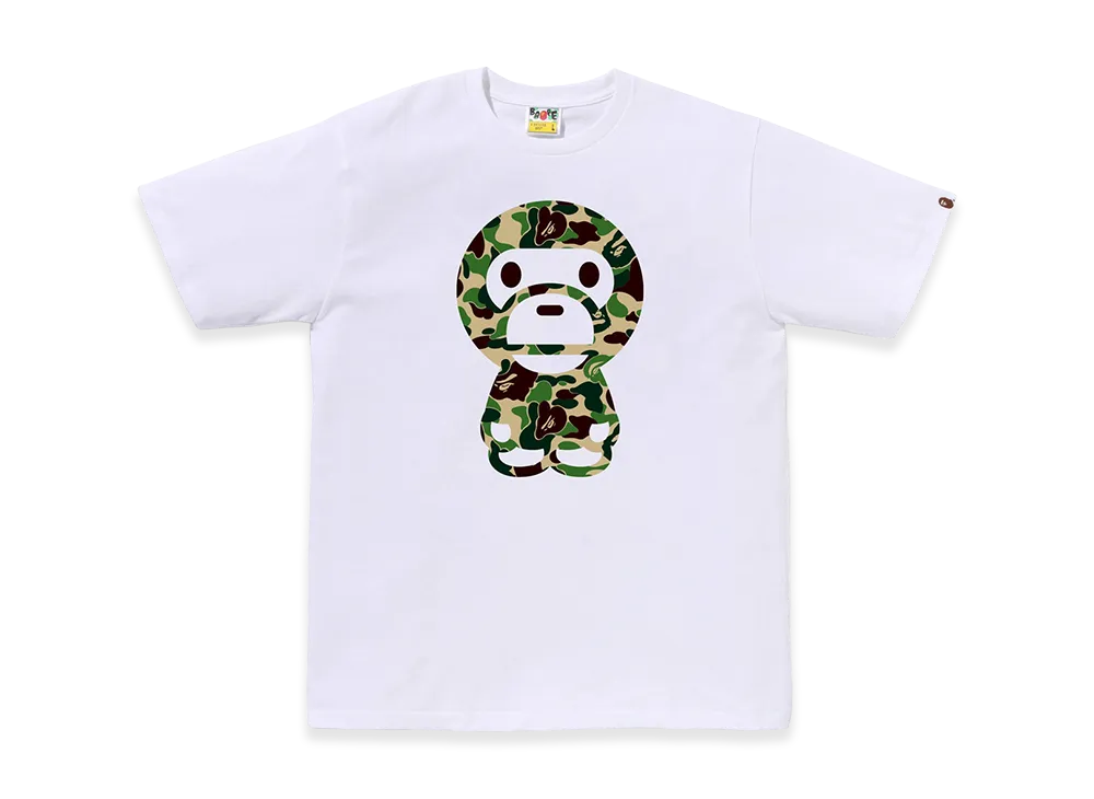A BATHING APE ABC Camo Big Baby Milo Tee "White/Green"
