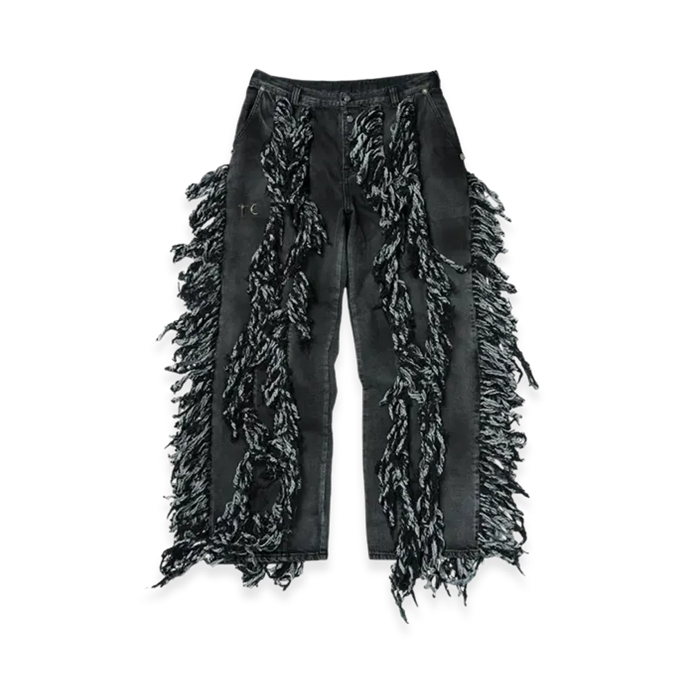 THUG CLUB Angels Denim Pants "Black"