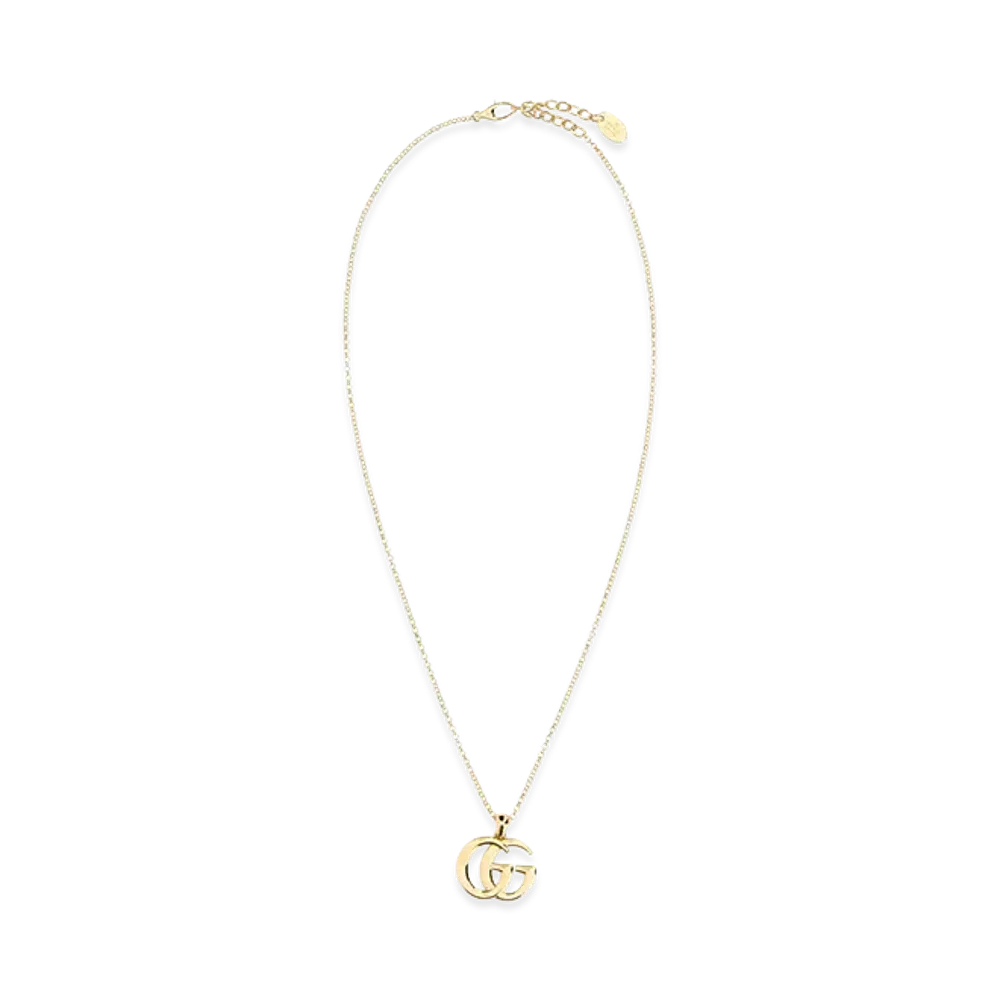 GUCCI Women's Metal GG Marmont Necklace "Gold"