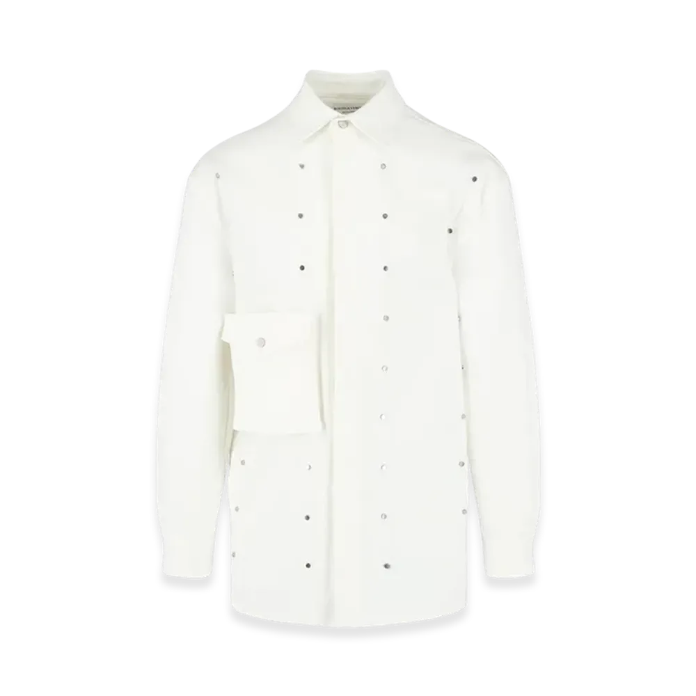 Bottega Veneta Oversized Embellished Shirt Jacket "White"