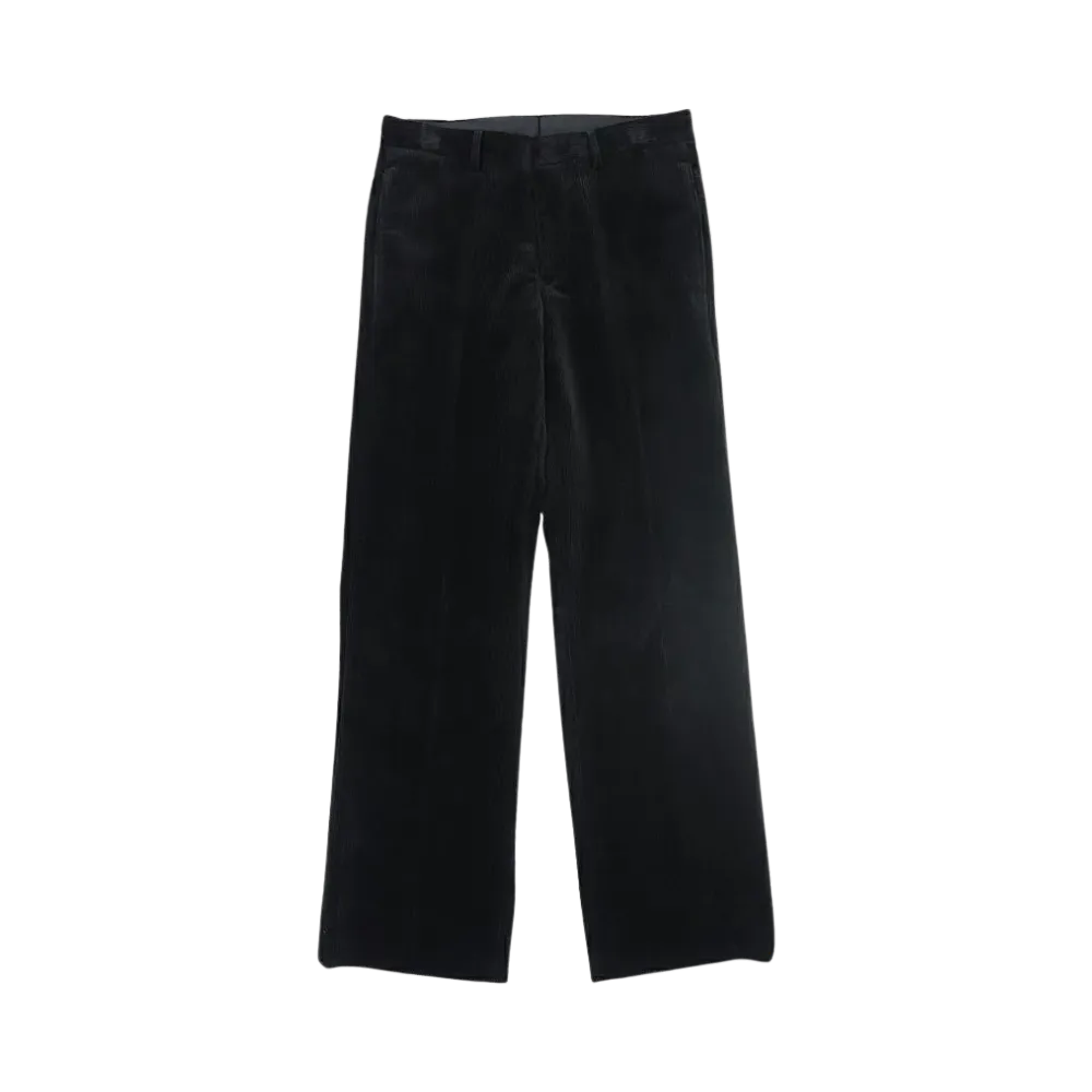 COMOLI Corduroy Piped Stem Pants - 24AW "Black"