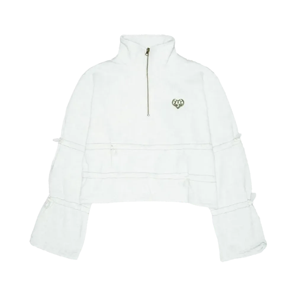 HTH Draw cord half zip sweat "ASH"