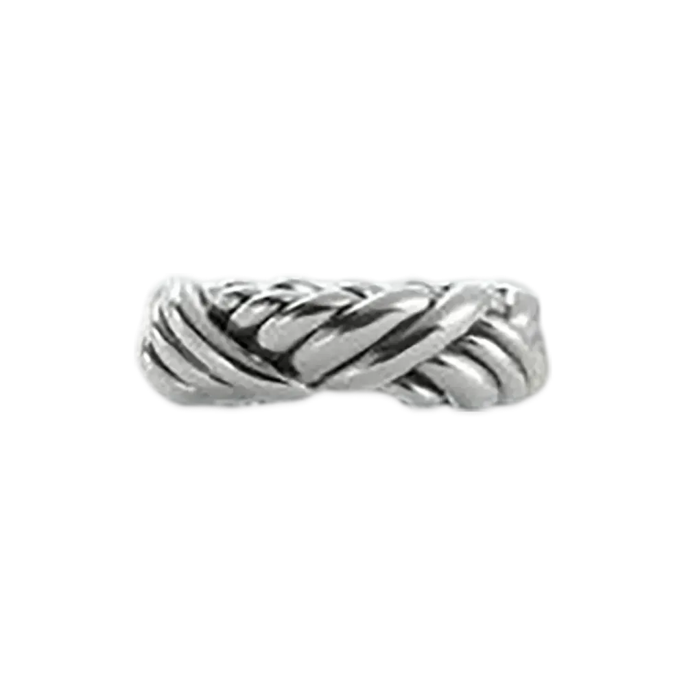 Bottega Veneta Intreccio Ring "Silver"