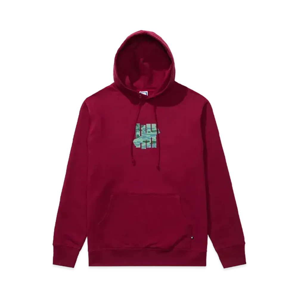 UNDEFEATED CAMO ICON HOODIE - 70014 "Burgundy"