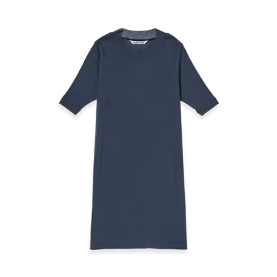 AURALEE Women's Super High Gauge Sheer Rib Tee "Navy"
