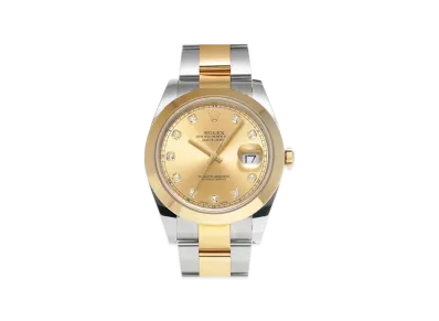 ROLEX Datejust 41 Oyster 41mm 10P Diamonds "Champagne/Oyster Steel/Yellow Gold"