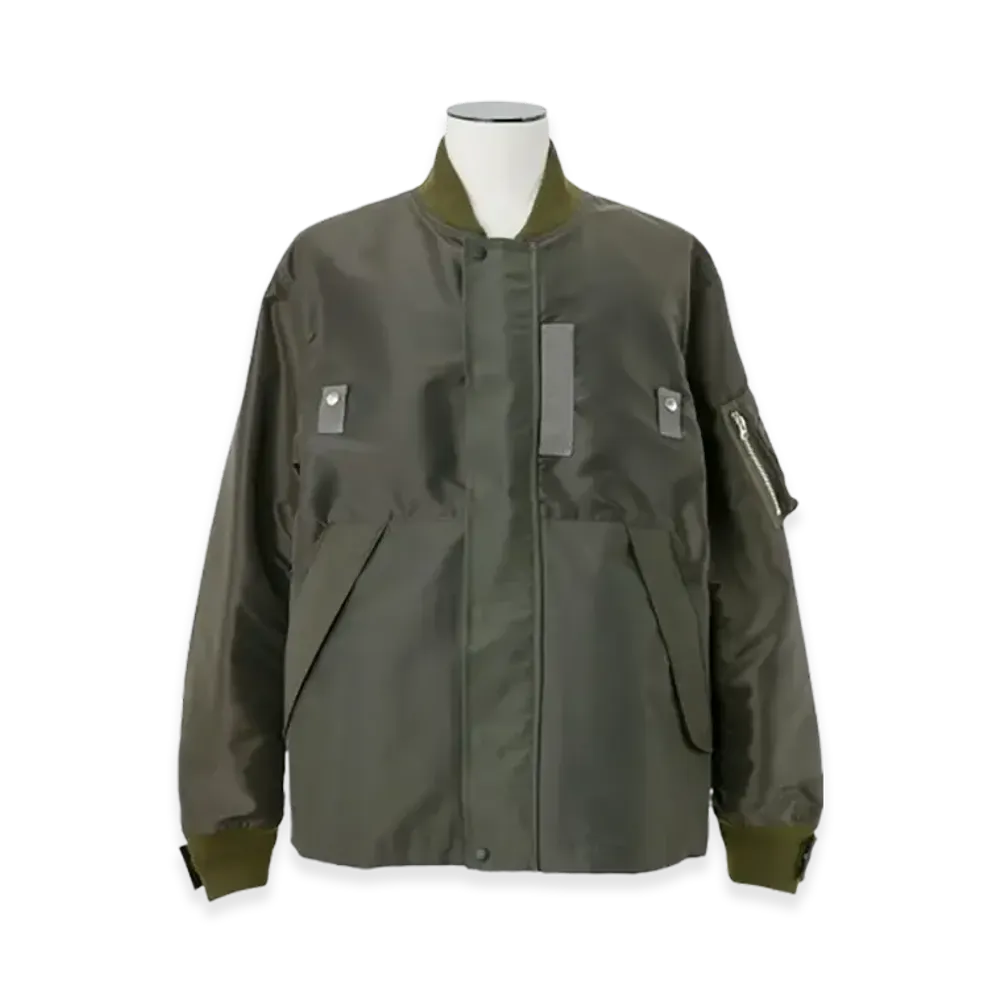 sacai Nylon Twill x Grosgrain Blouson "Khaki"