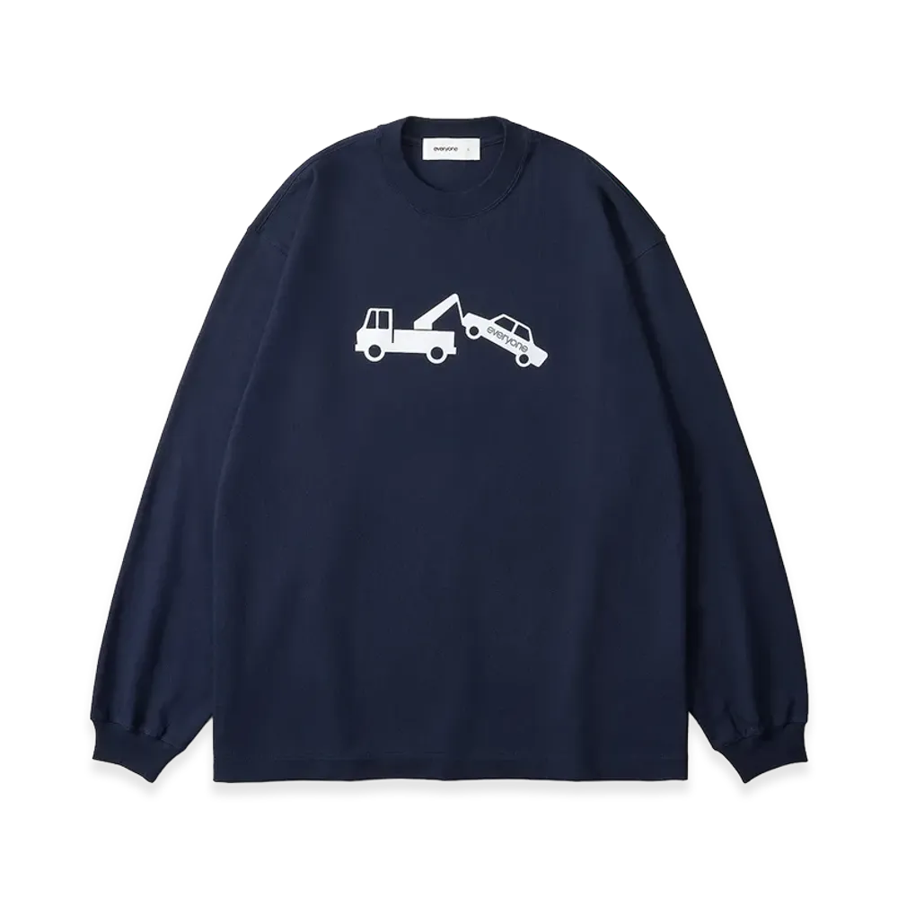 everyone Wrecker Long Sleeve Tee Shirt "Navy"