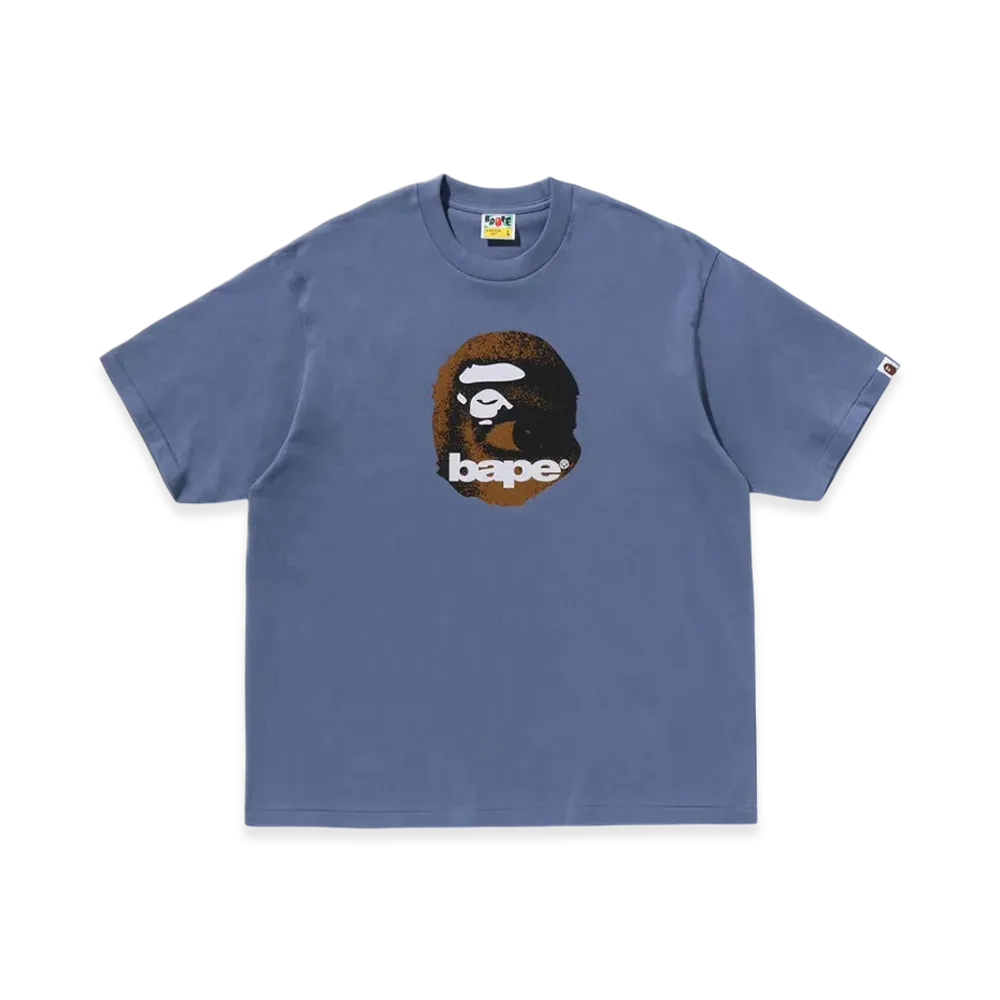 A BATHING APE Ape Head Relaxed Fit Tee "Navy"