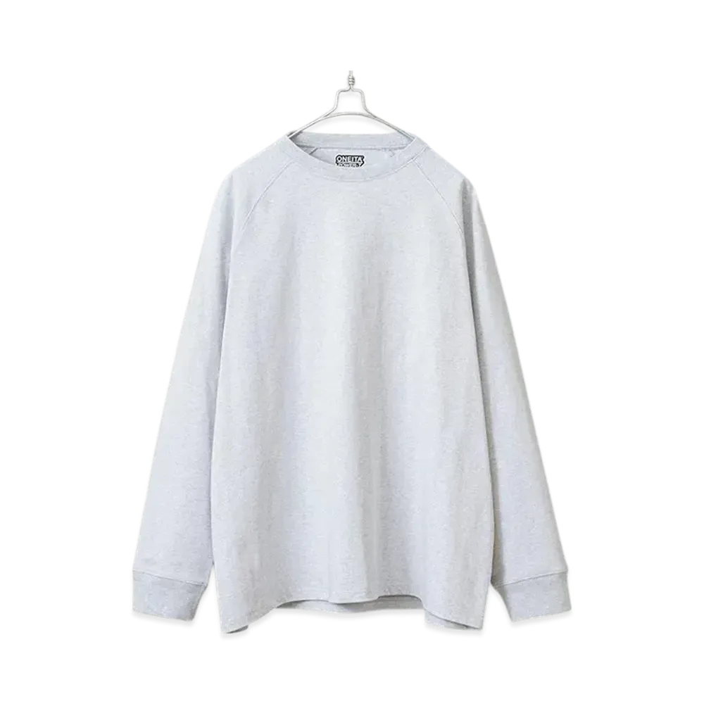 ONEITA Power Tee Super Heavyweight 13oz Long Sleeve T-Shirt "Ash"