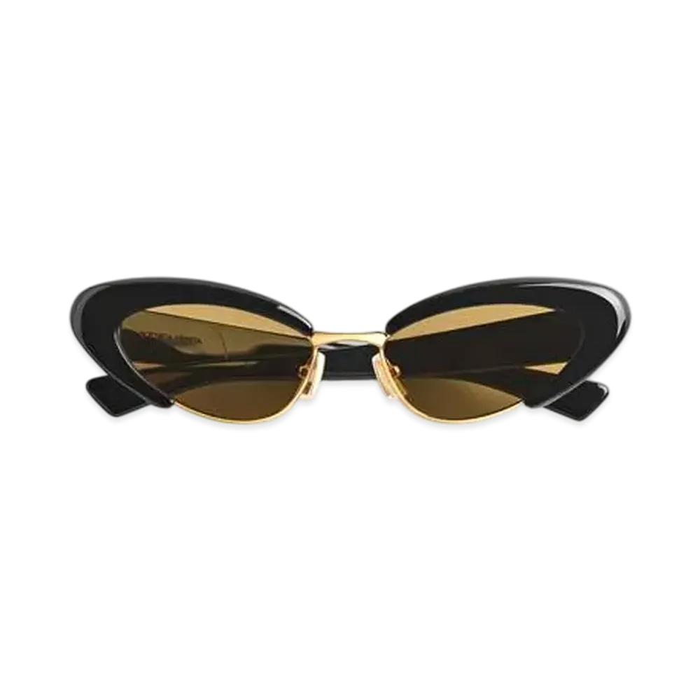 Bottega Veneta Angle Cat Eye Sunglasses "Black/Yellow"