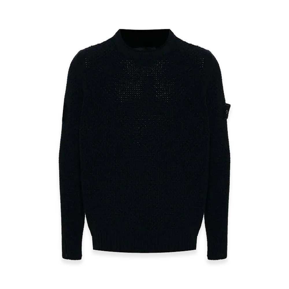 Stone Island Virgin Wool Knit Sweater "Blue"