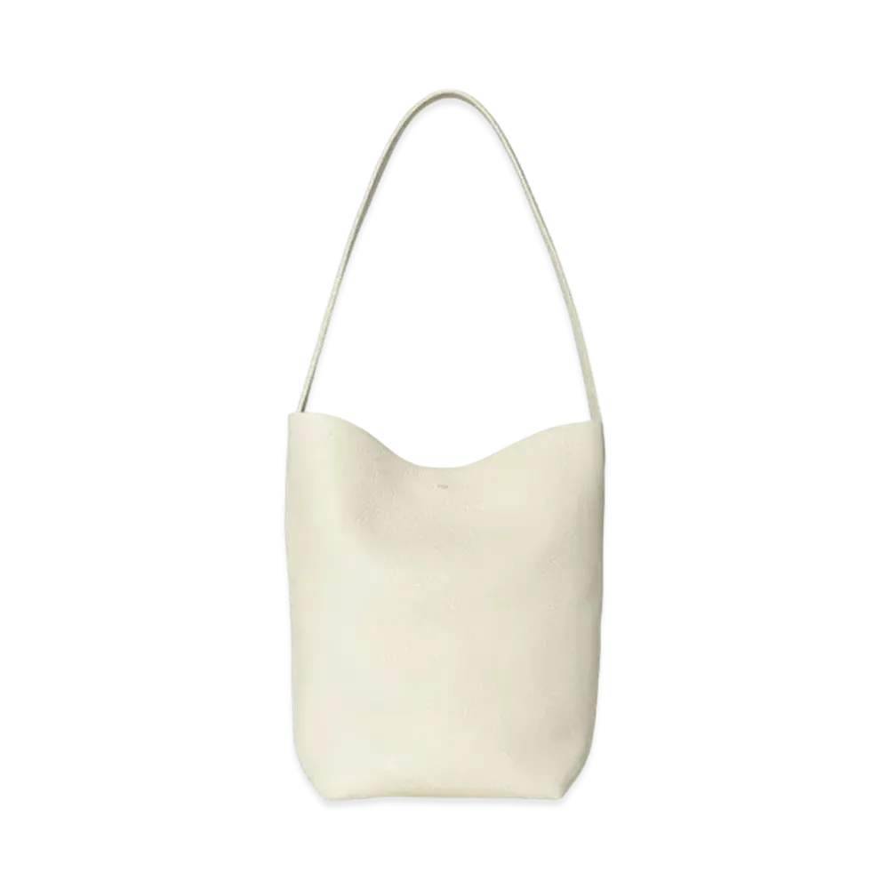 The Row Small N/S Park Tote Bag in Leather "Ivory"