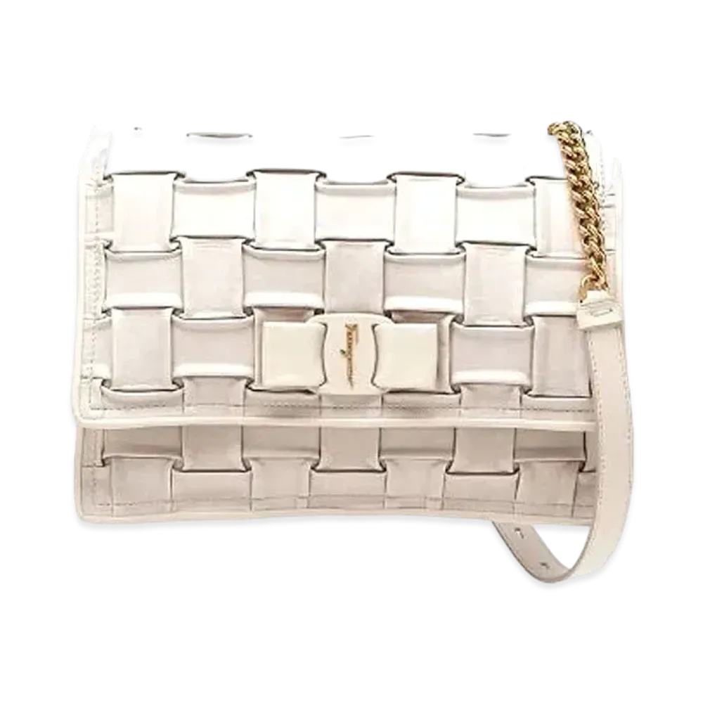 Salvatore Ferragamo Viva Bow Bag (S) "Bone"