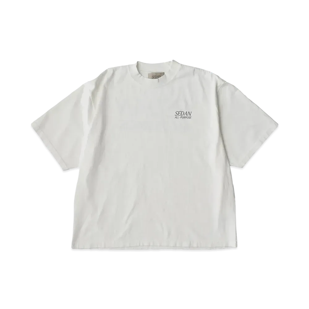 SEDAN ALL-PURPOSE Garment Dyed S/S Tee "White"
