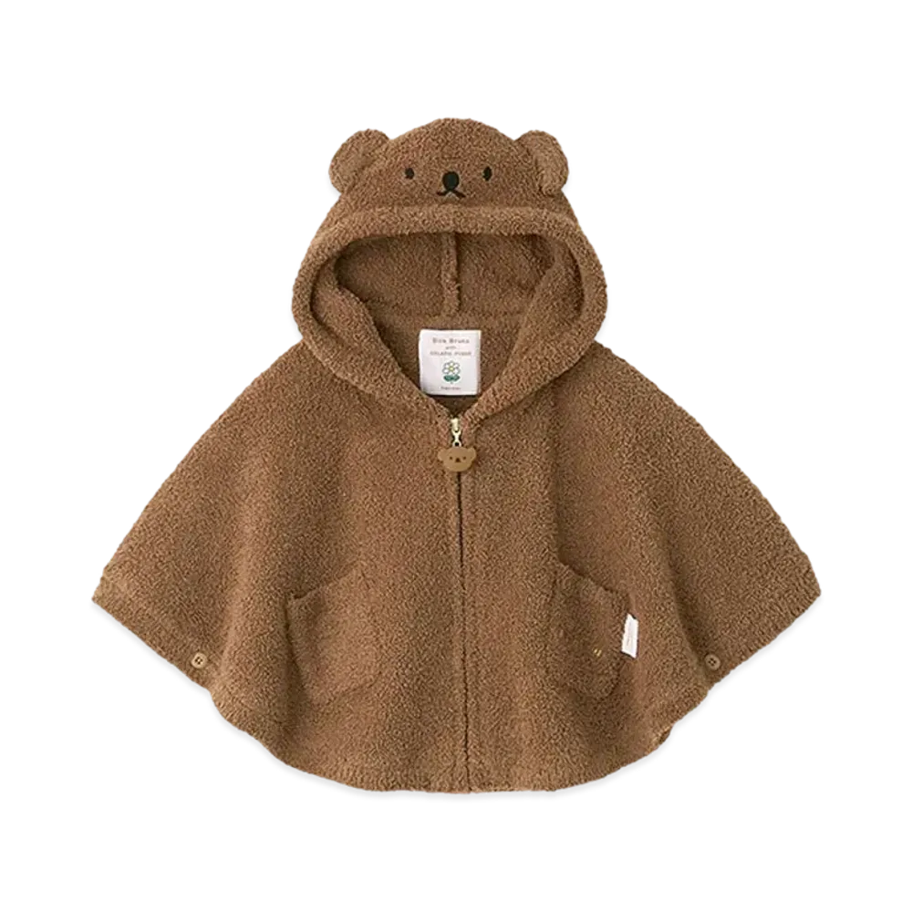 GELATO PIQUE x Dick Bruna Baby Baby Moko Poncho "Brown"