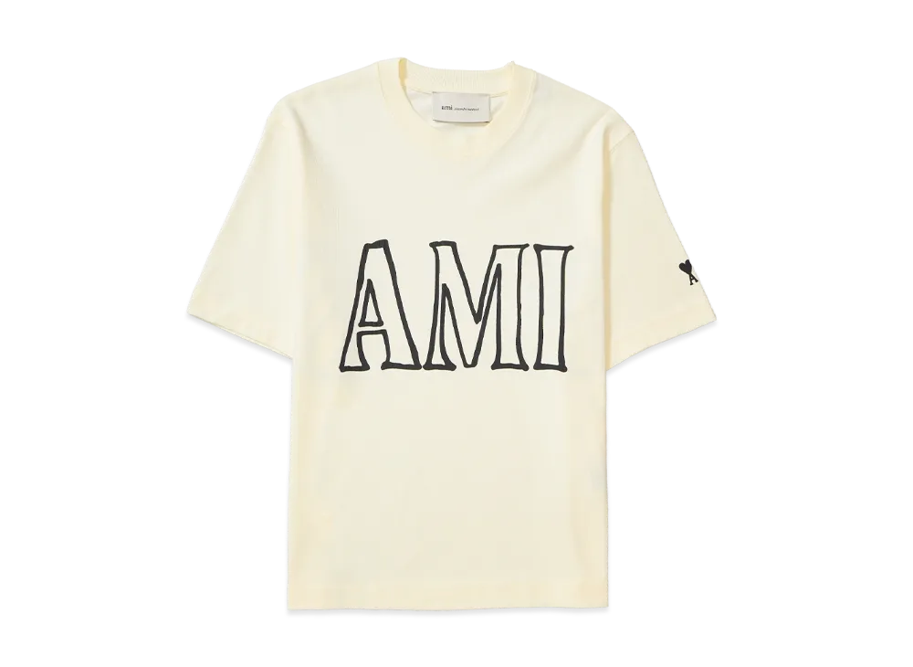 AMI PARIS Ami Paris Print T-Shirt "Off White"