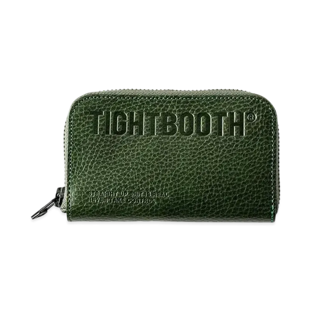 TIGHTBOOTH Leather Zip Wallet "Deep Green"