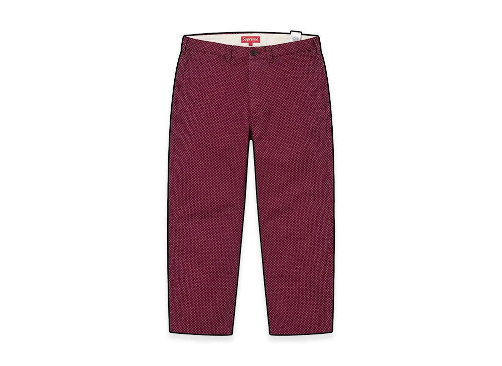 Supreme Chino Pant "Red Checkerboard" (26FW)