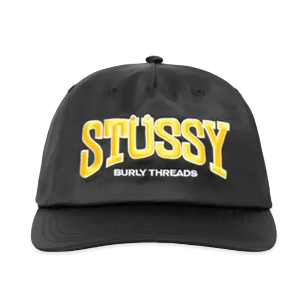Stussy Mid Depth Burly Threads Snapback "Black"