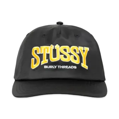 Stussy Mid Depth Burly Threads Snapback "Black"