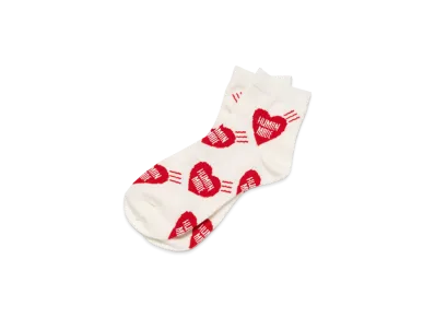 HUMAN MADE Heart Short Socks "White"