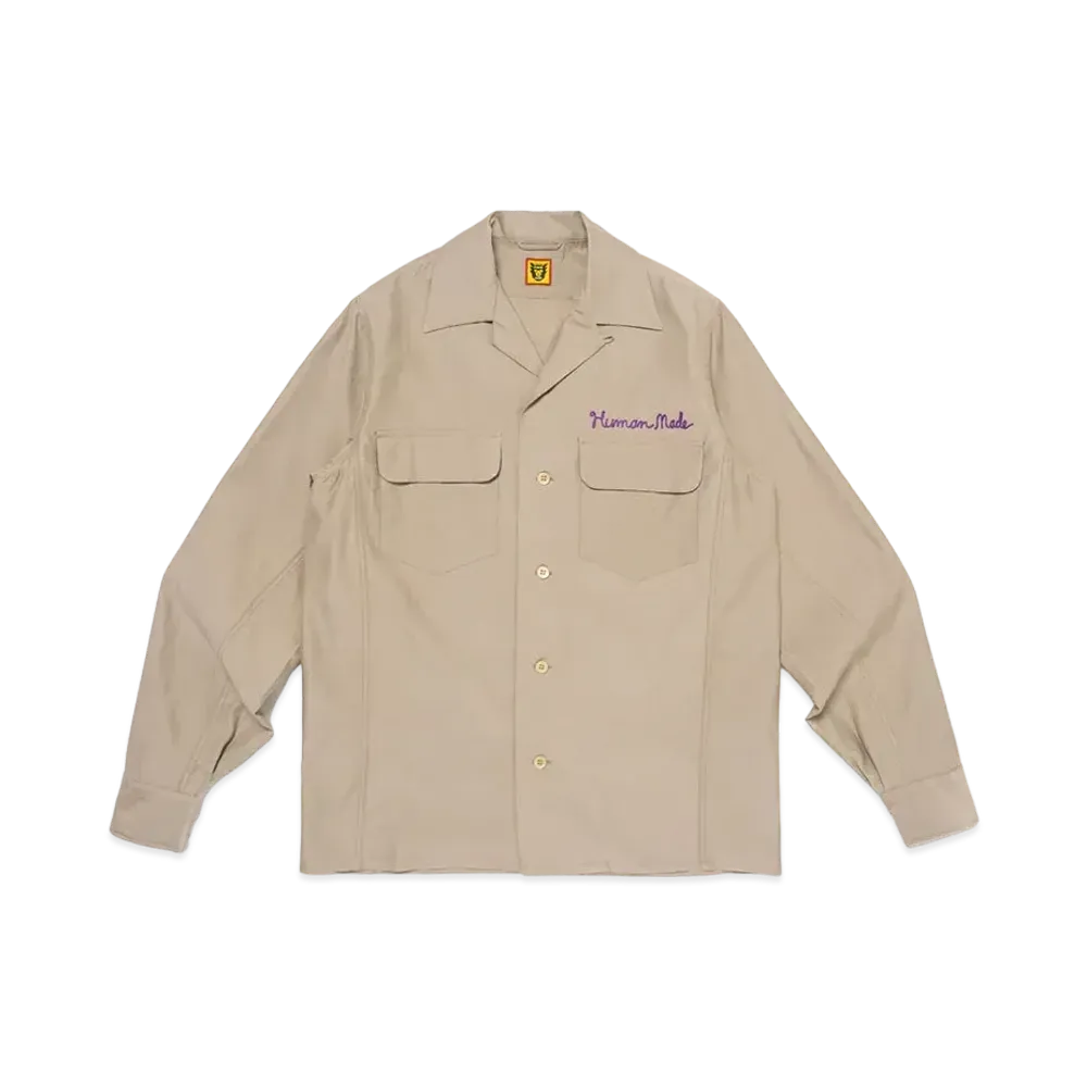 HUMAN MADE Open Collar Shirt "Beige"