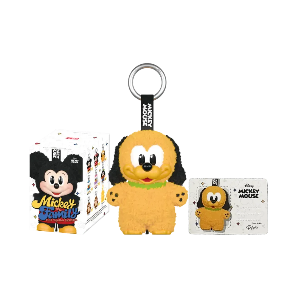 POP MART DISNEY Mickey Family Cute Together Series Plush Keychain Pluto