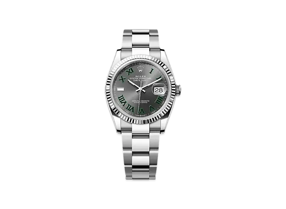 ROLEX Datejust 36 Oystersteel & White Gold "Grey"