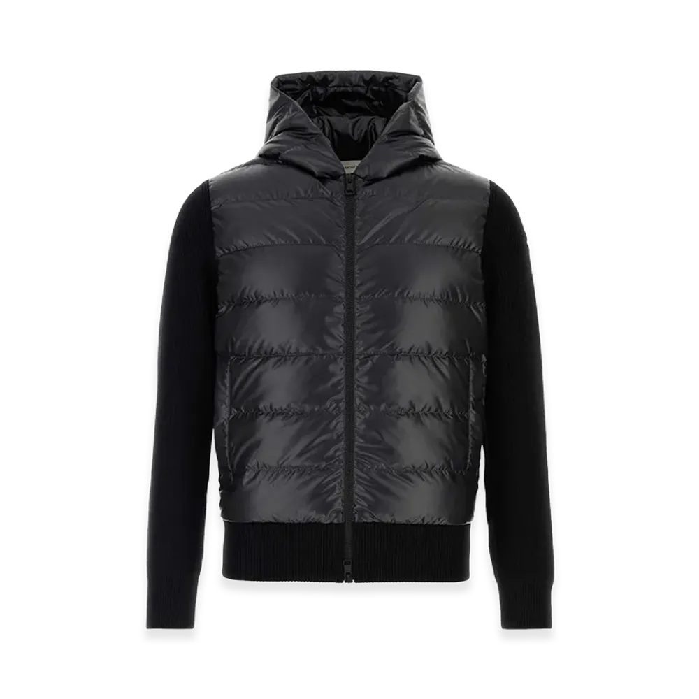 MONCLER Padded Cardigan With Hood "Black"