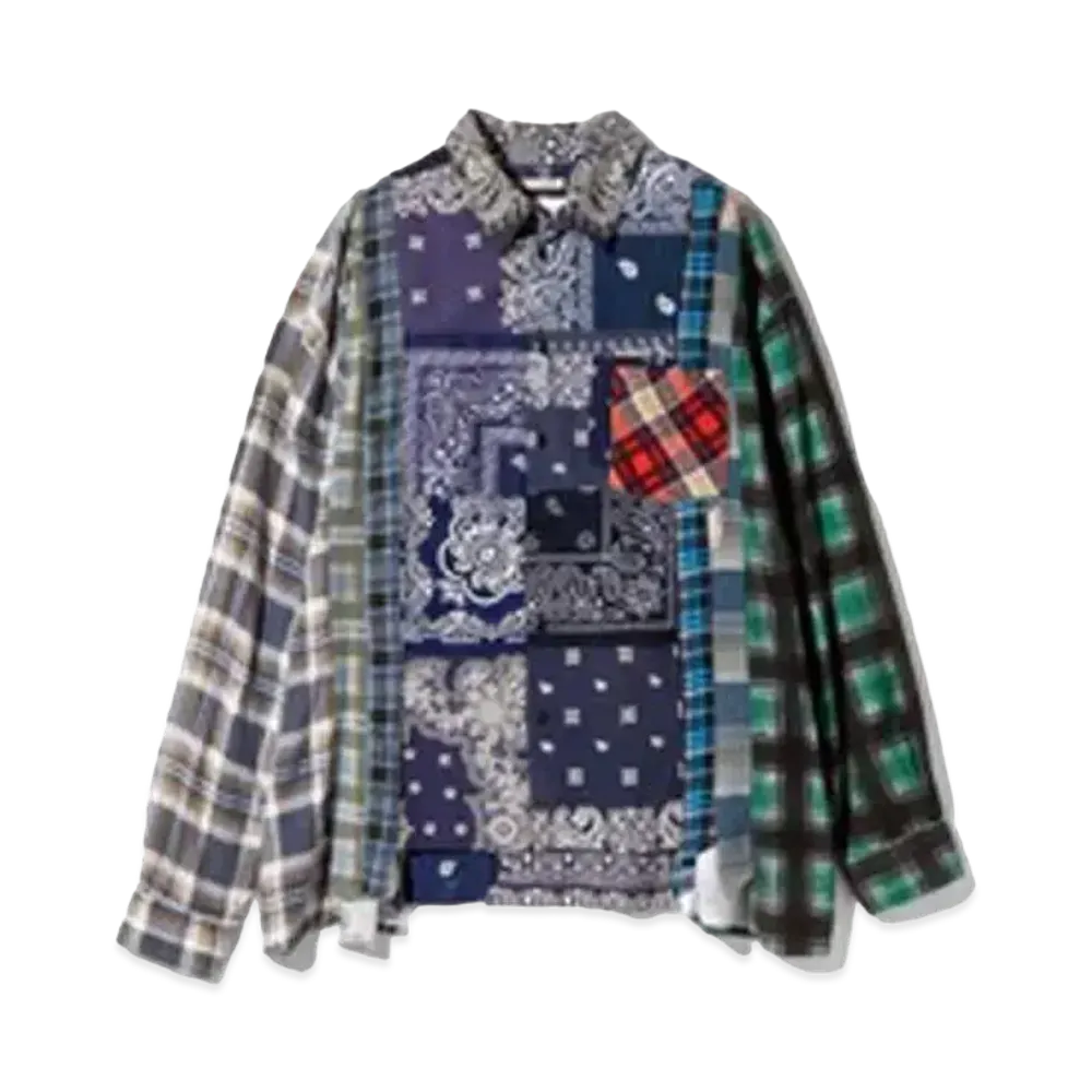 Needles x MIYAGIHIDETAKA 7 Cuts Wide Shirt - Flannel + Bandana "Type 6"